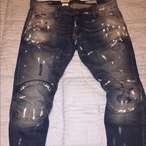 G star jeans and t shirt